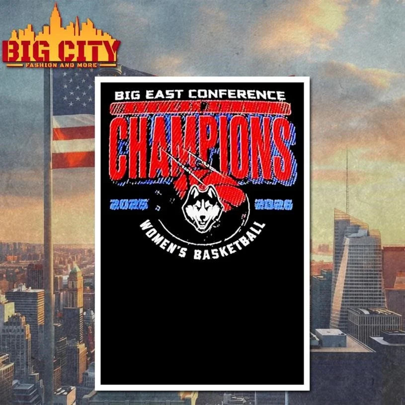 Uconn Huskies 2025-26 Big East Conference Regular Season Champions Classic Shirt Unisex