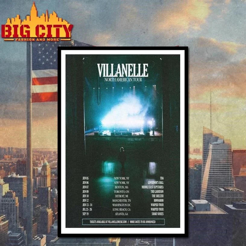 Villanelle North America Tour 2026 Poster Shirt Unisex