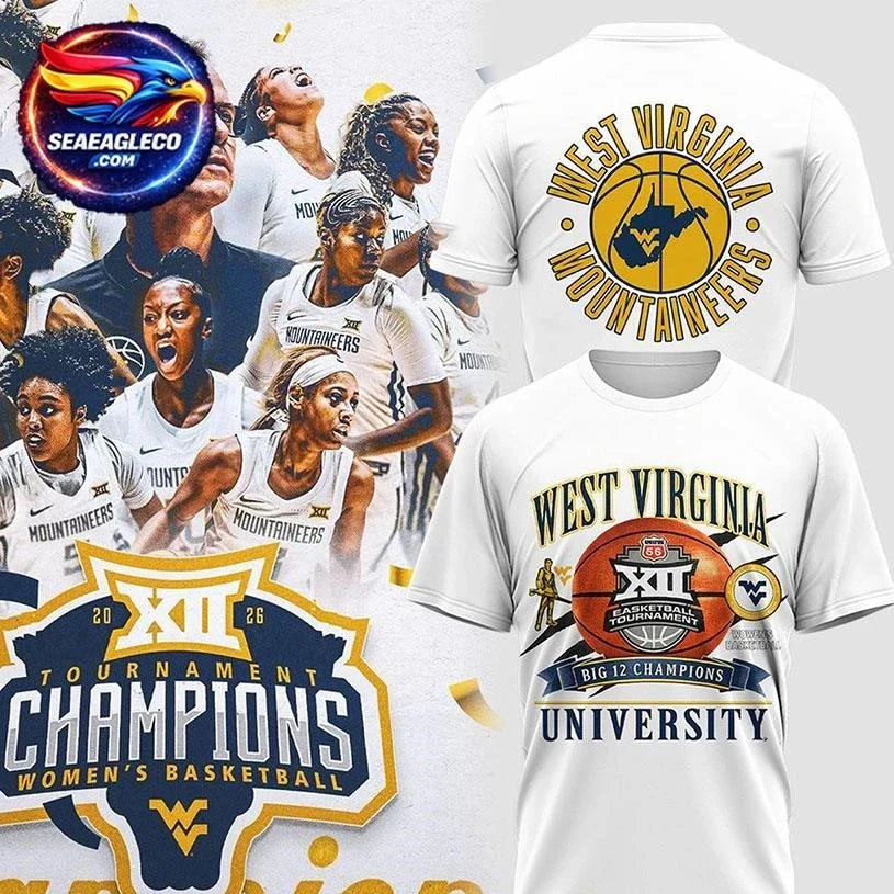 West Virginia Mountaineers Big 12 Champions 2026 Two Sided Shirt Unisex