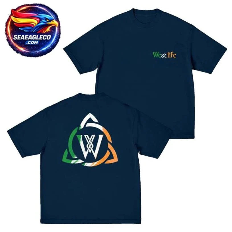 Westlife Celtic Logo Navy Two Sided Shirt Unisex