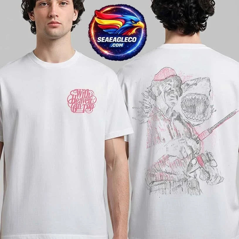 Zach Bryan With Heaven On Top 2026 Tour Merch Shark Two Sided Shirt Unisex