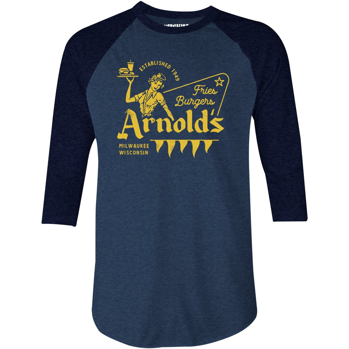 Arnold's Drive-In Happy Days - 3/4 Sleeve Raglan