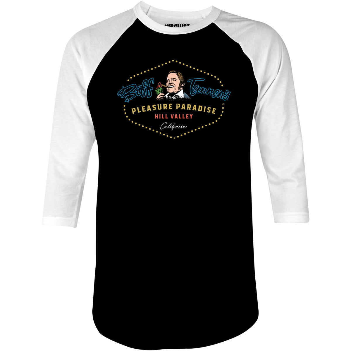 Biff Tannen's Pleasure Paradise - 3/4 Sleeve Raglan