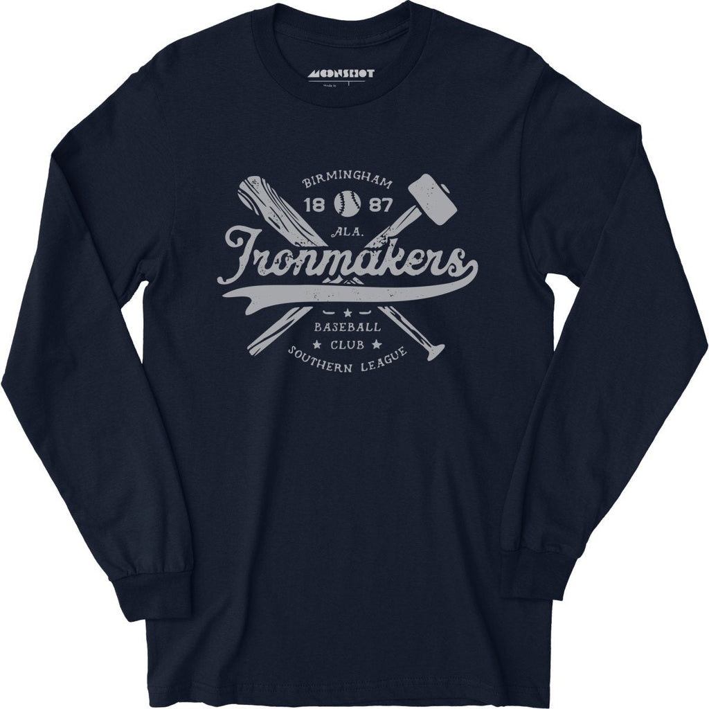Birmingham Ironmakers - Alabama - Vintage Defunct Baseball Teams - Long Sleeve