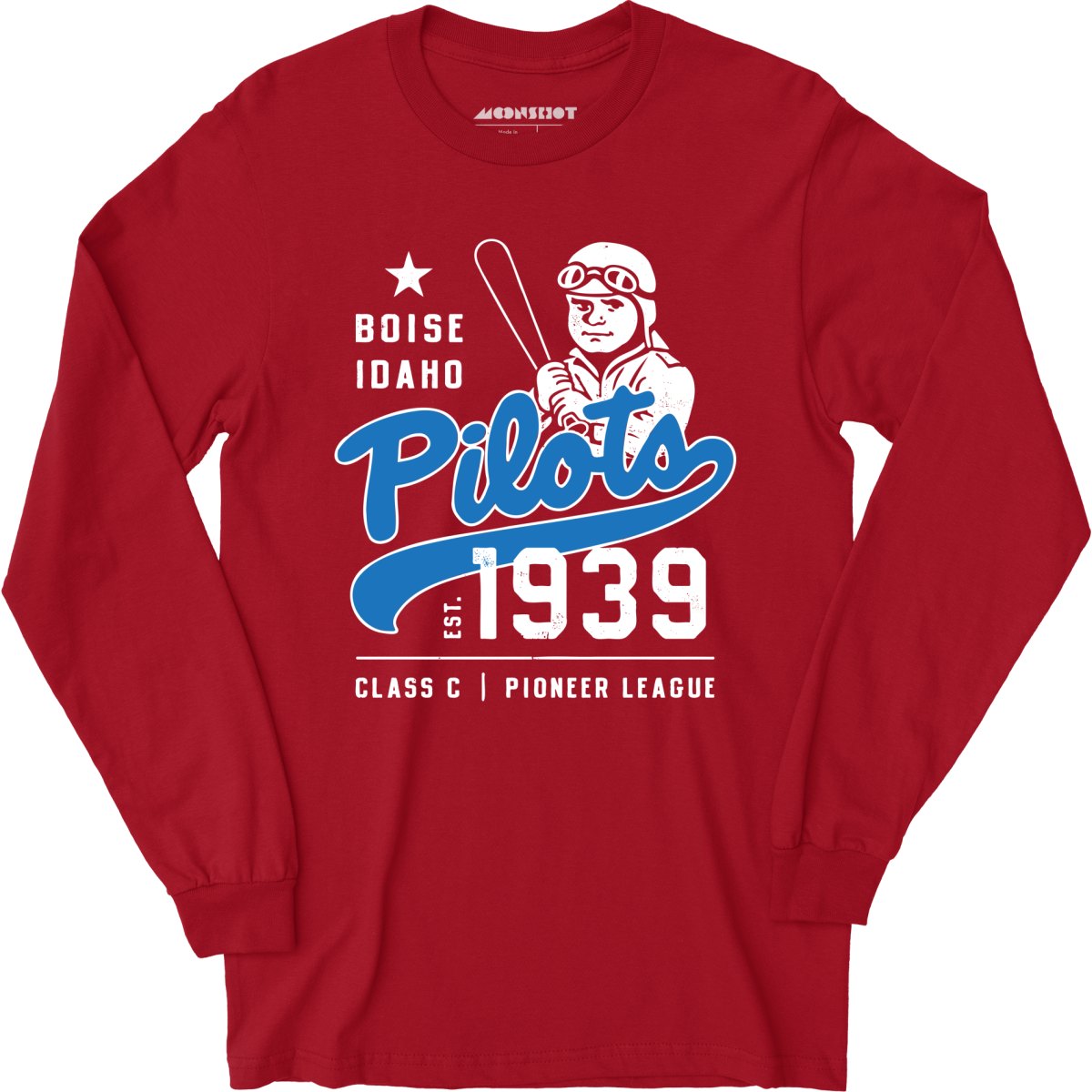 Boise Pilots - Idaho - Vintage Defunct Baseball Teams - Long Sleeve