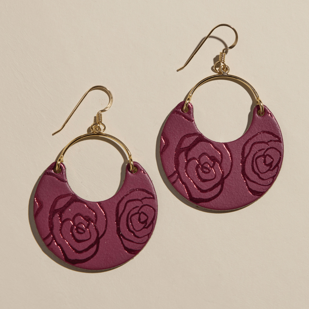 Burgundy Rosette Ninas