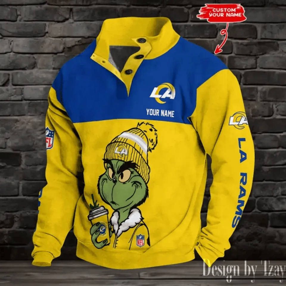 Los Angeles Ra ms Stand Collar Sweatshirts