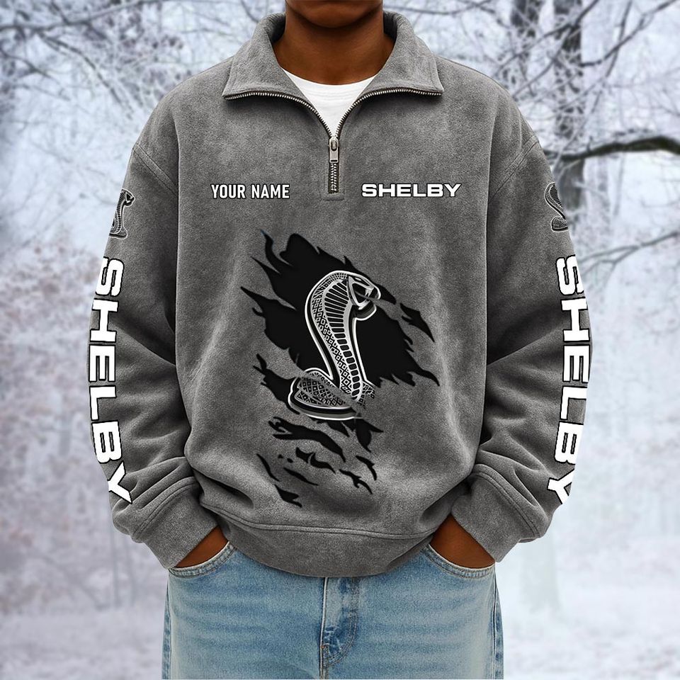 Shelby Custom Name Quarter Zip Pullover Sweatshirt - Multicolor