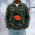 Moto Guzzi Custom Name Quarter Zip Pullover Sweatshirt - Multicolor