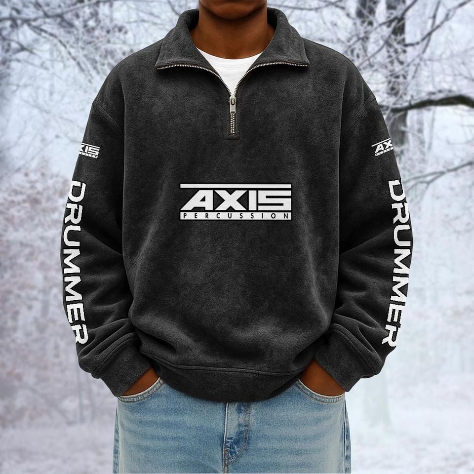 Axis Unisex Quarter Zip Pullover Sweatshirt - Multicolor