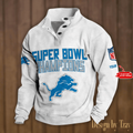 Detro it Lions Stand Collar Sweatshirts
