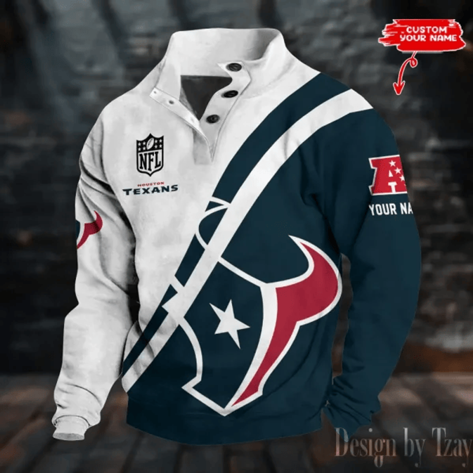 Hous ton Texa ns Stand Collar Sweatshirts