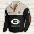 Green Bay Packers  Stand-Collar Game-Day Pullover - Engineered Warmth & Personalized Name