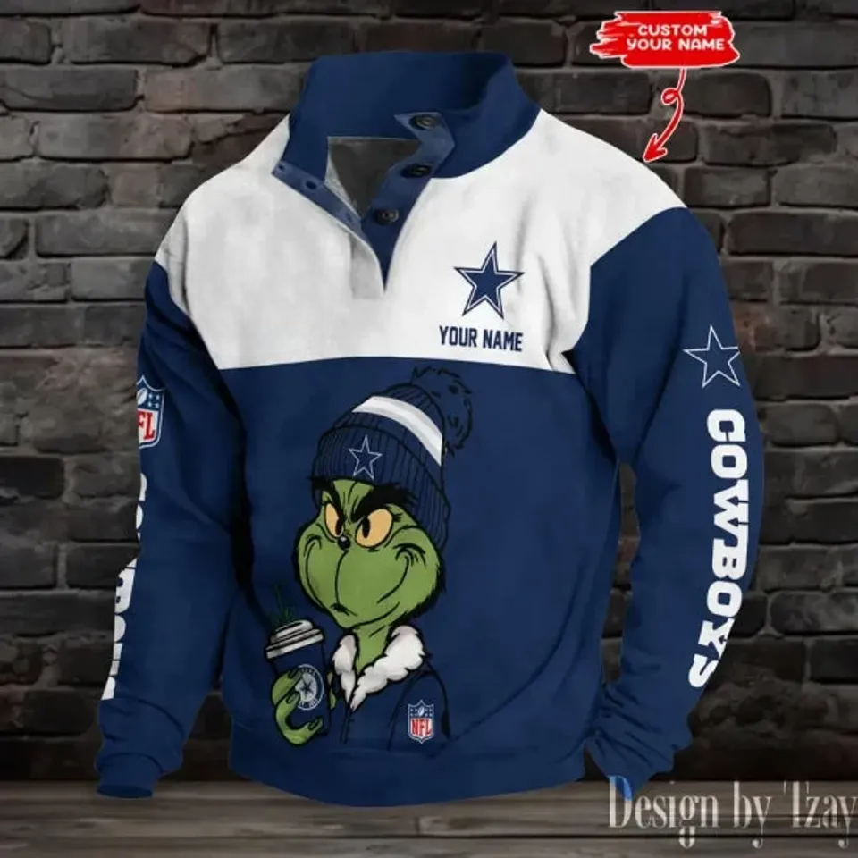 Dall as Co wboys Stand Collar Sweatshirts