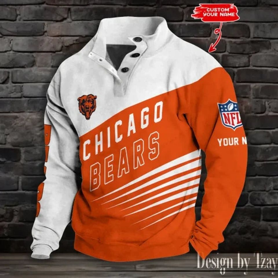 Chica go Bears Standard Stand Collar Sweatshirts