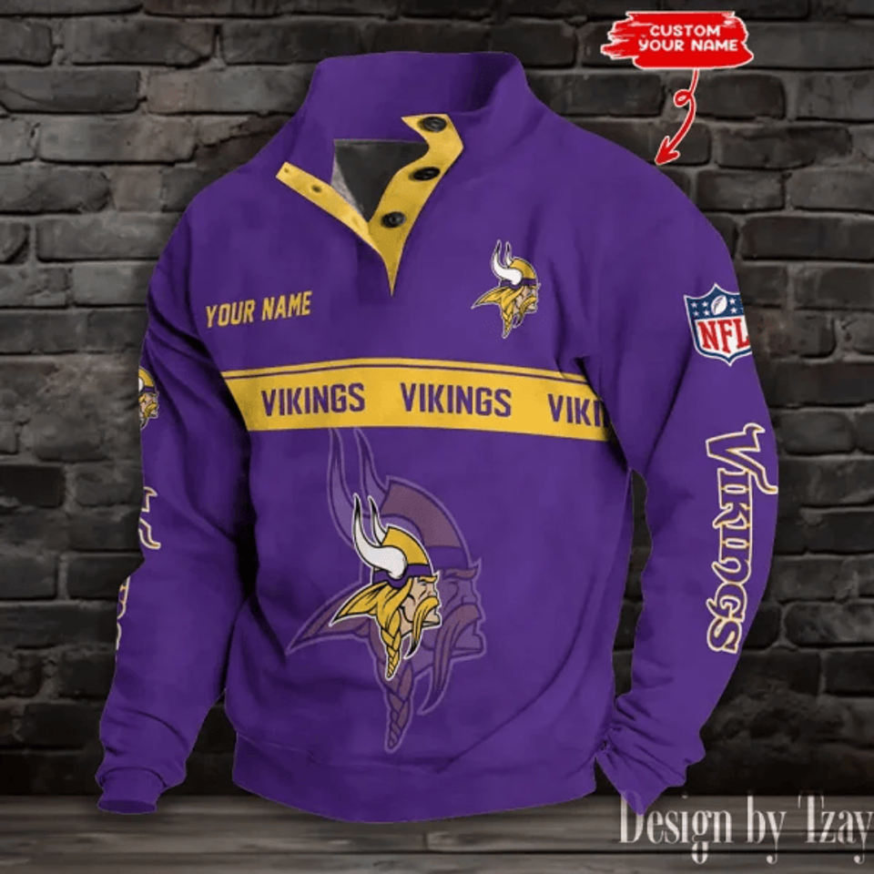 Minnesota Vikings Stand Collar Sweatshirts