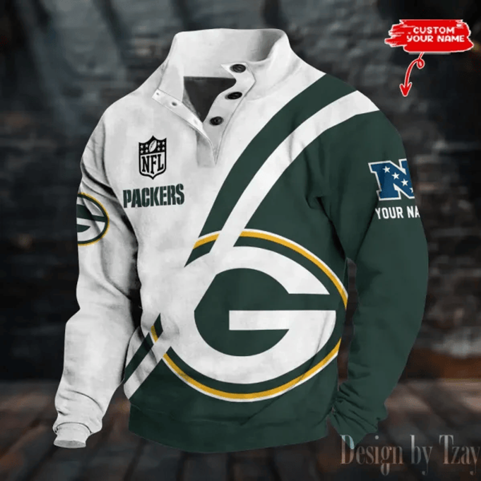Green Bay Packers Stand Collar Sweatshirts