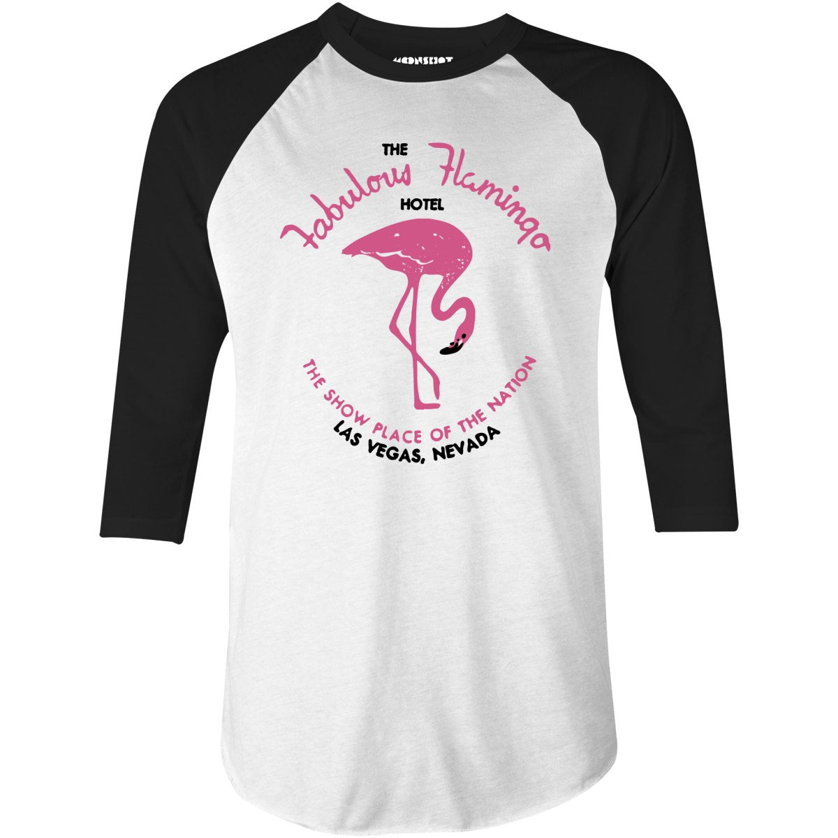 Fabulous Flamingo Hotel - Vintage Las Vegas - 3/4 Sleeve Raglan