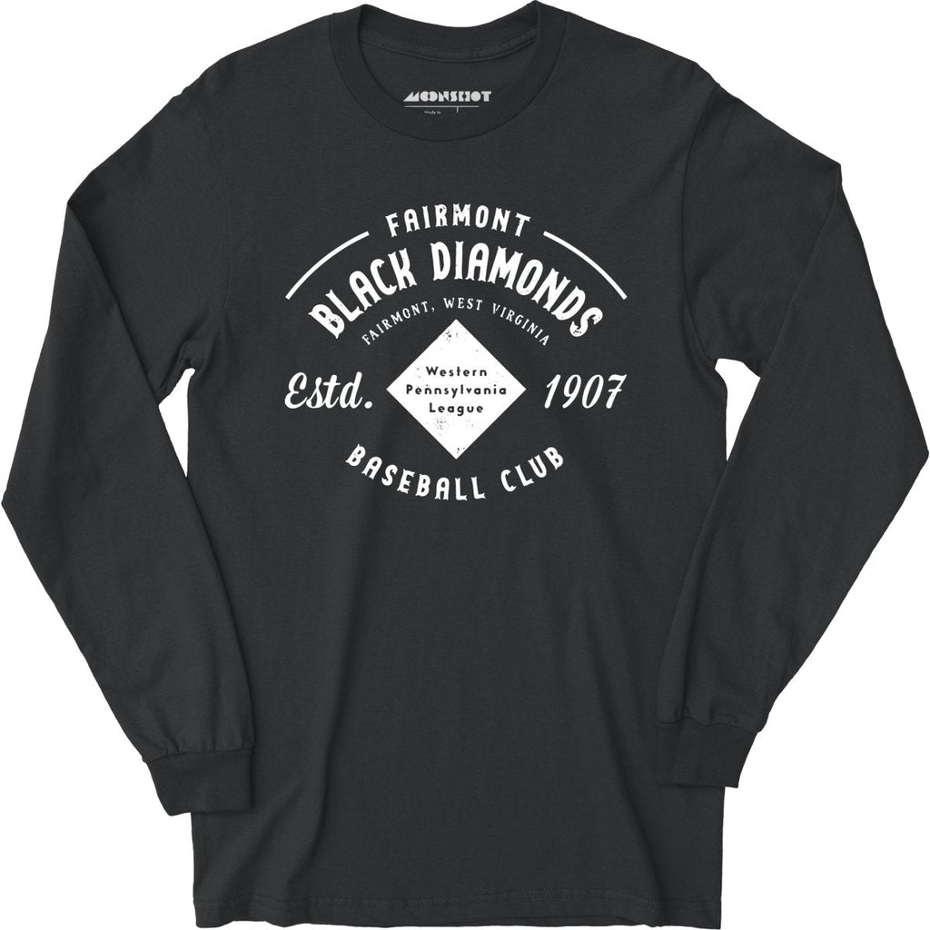 Fairmont Black Diamonds - West Virginia - Vintage Defunct Baseball Teams - Long Sleeve