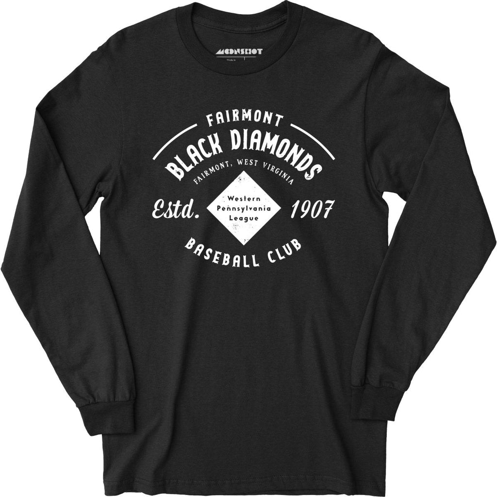 Fairmont Black Diamonds - West Virginia - Vintage Defunct Baseball Teams - Long Sleeve