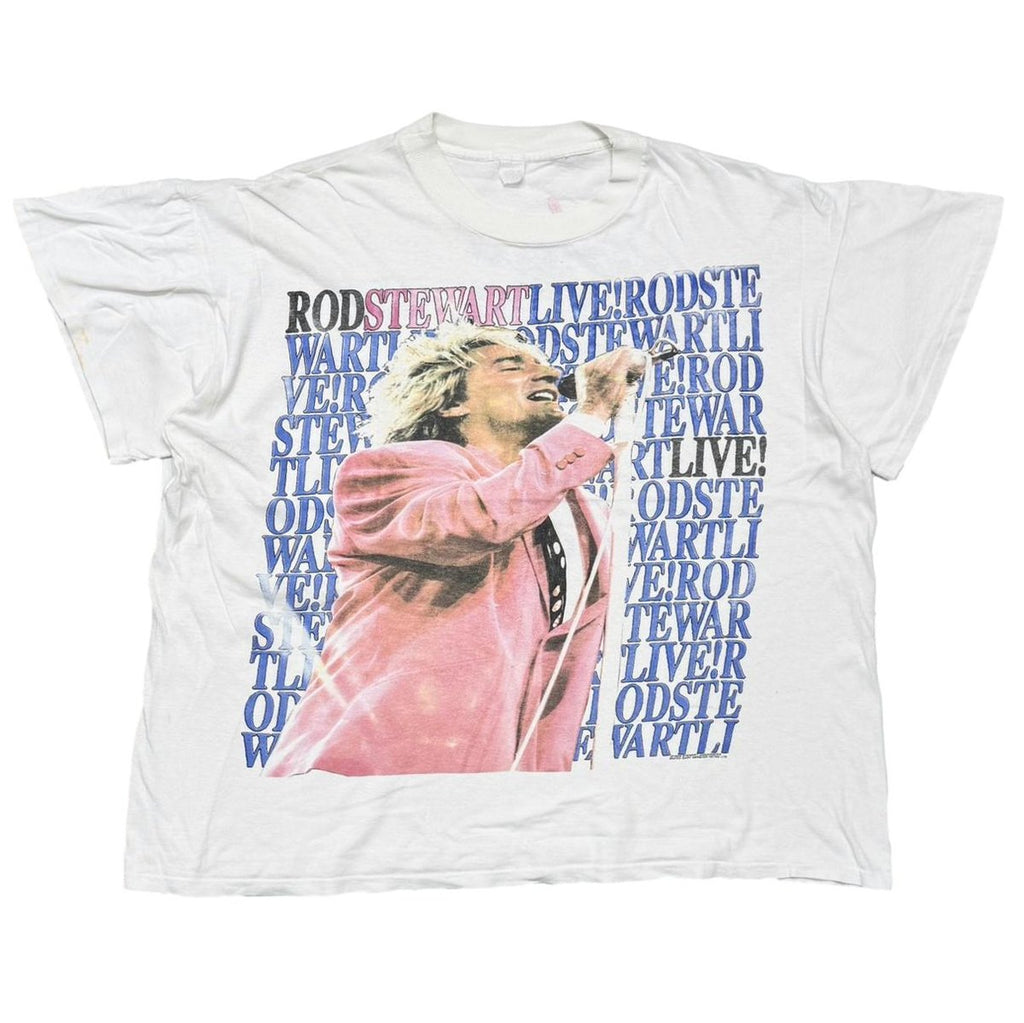 ROD STEWART LOST IN AMERICA TOUR WHITE FITS XL 3201