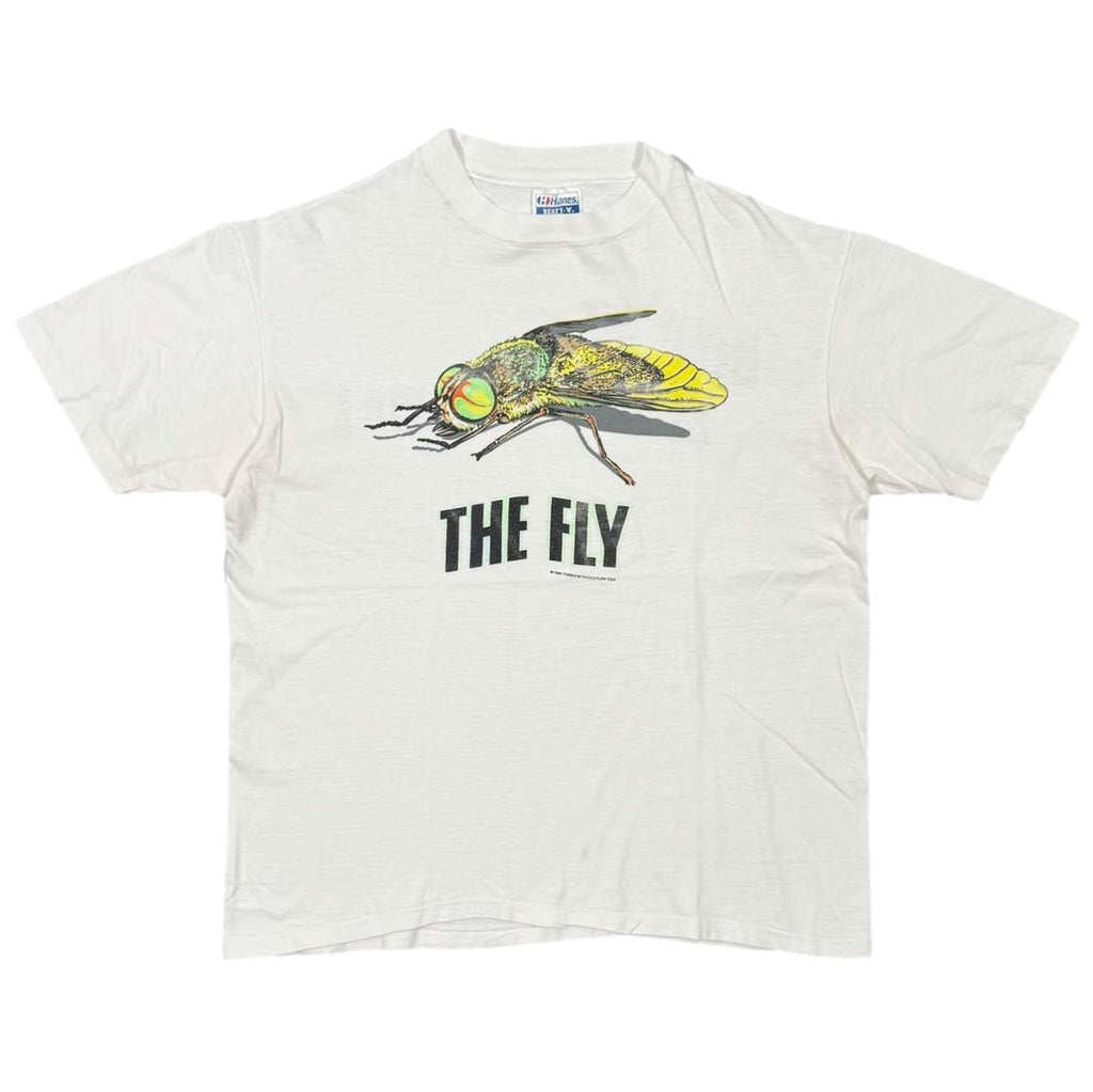 THE FLY 1986 MOVIE PROMO WHITE Hanes LARGE 0927