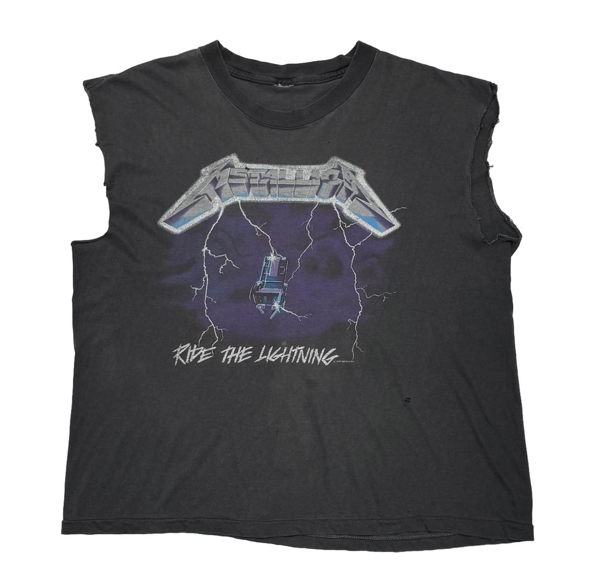 METALLICA 1989 RIDE THE LIGHTNING SLEEVELESS FITS XL 1247