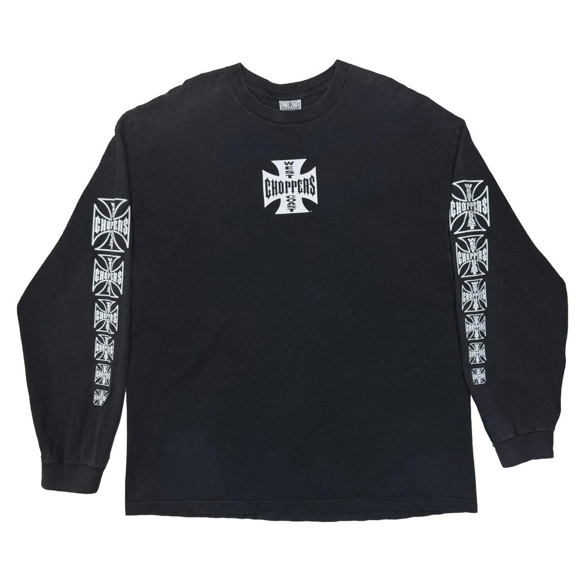 WEST COAST CHOPPERS IRON CROSS WHITE LS FITS XL 2935