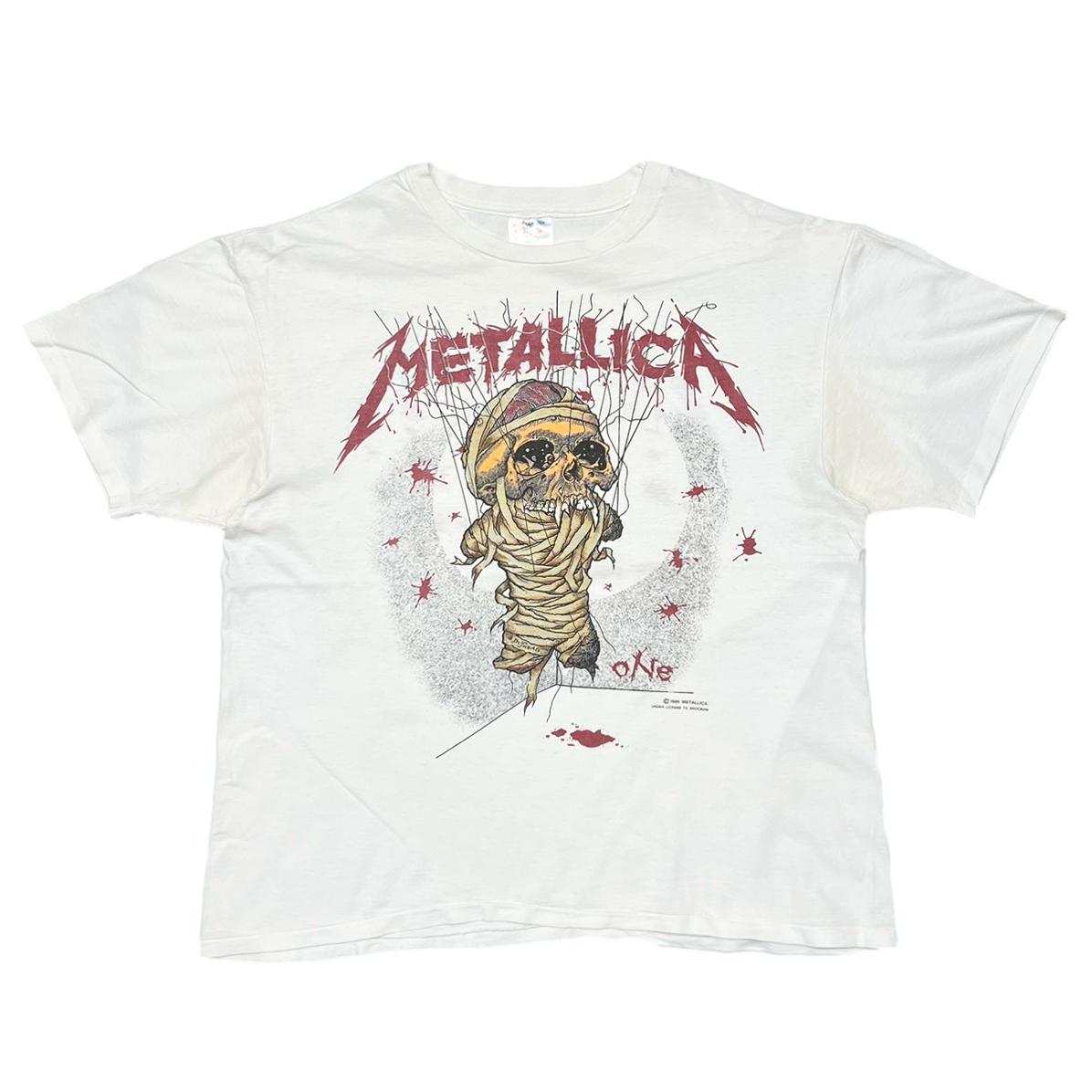 METALLICA PUSHEAD 1989 ONE WHITE HANES XL 5517