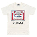Budweiser 1993 LABEL LOGO GUAM WHITE Lee MEDIUM 1479