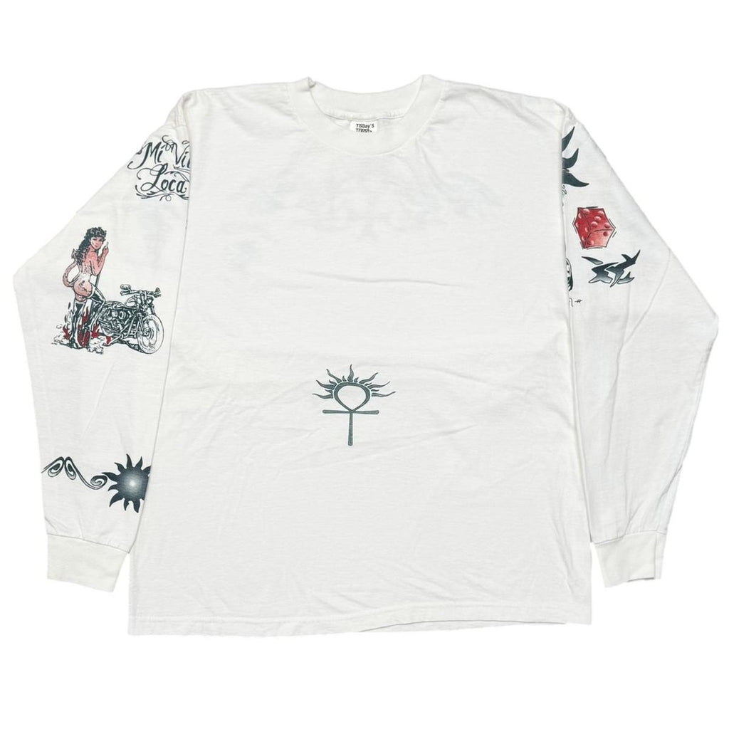 DENNIS RODMAN TATTOO LS WHITE XL 7905