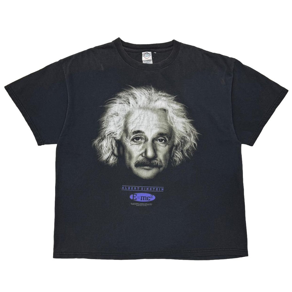 ALBERT EINSTEIN BIG FACE PURPLE TEXT BLACK DELTA XL 2005