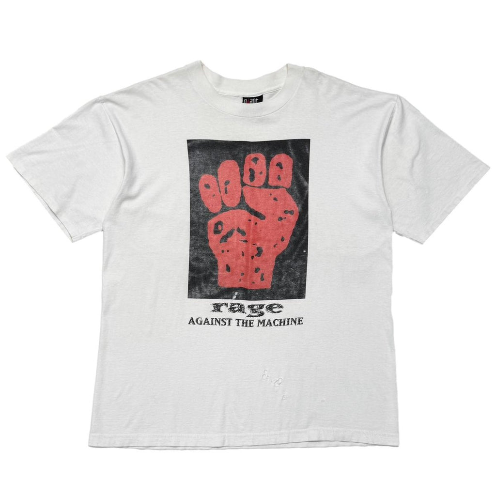 RAGE AGAINST THE MACHINE ANGRY FIST WHITE GIANT XL 3482