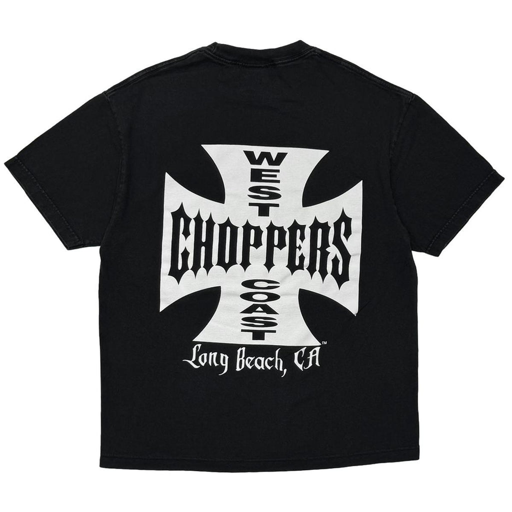 WEST COAST CHOPPERS IRON CROSS LONG BEACH CA SS BLACK LARGE 4631