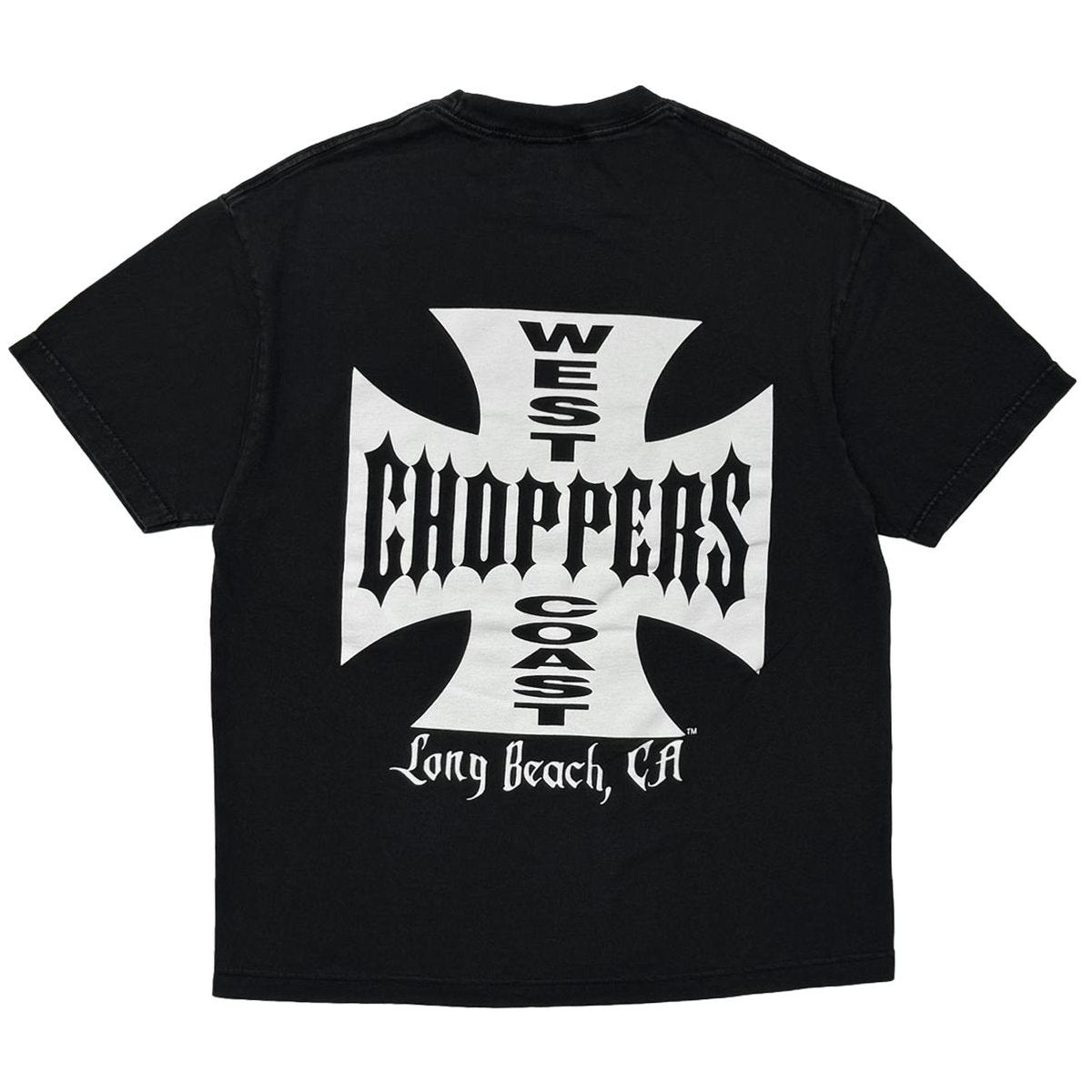 WEST COAST CHOPPERS IRON CROSS LONG BEACH CA SS BLACK LARGE 4631
