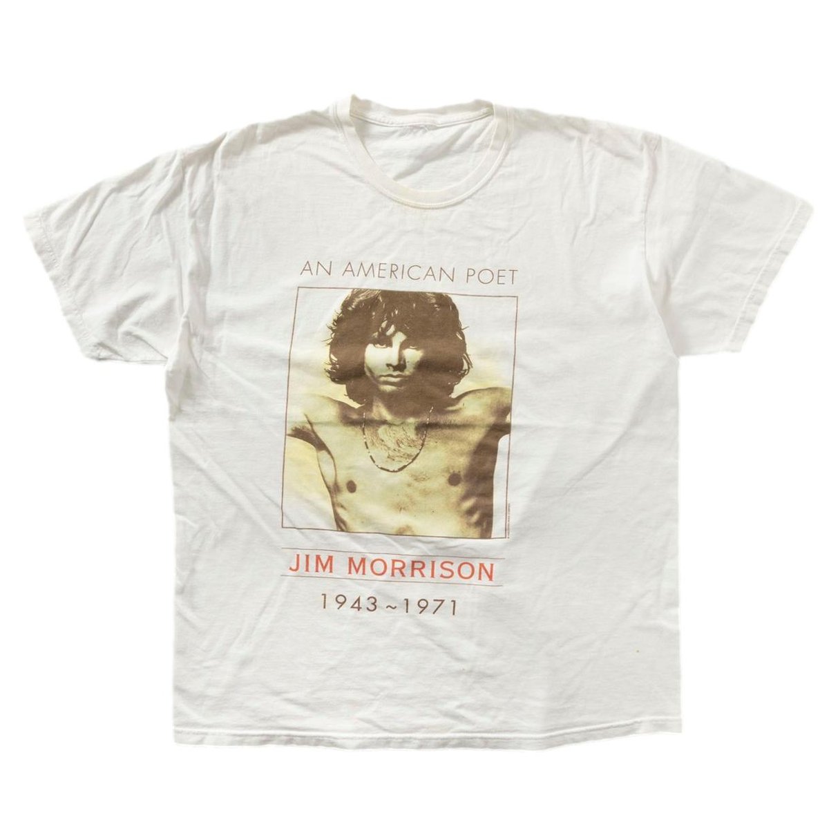 THE DOORS JIM MORRISON 1999 MEMORIAL PORTRAIT AN AMERICAN POET WHITE FITS XL 9968