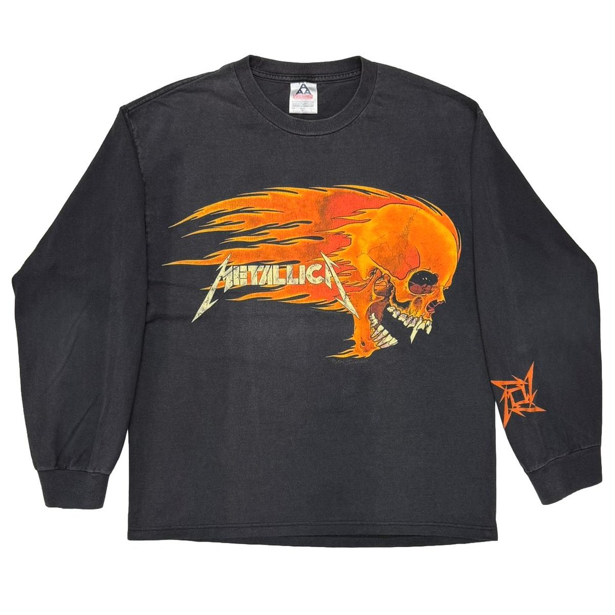 METALLICA PUSHEAD FLAMING VAMPIRE SKULL LS ALSTLE LARGE 1407