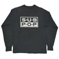 SUB POP NO COMMENT. TEXT LS BLACK FRUIT OF THE LOOM MEDIUM 7674