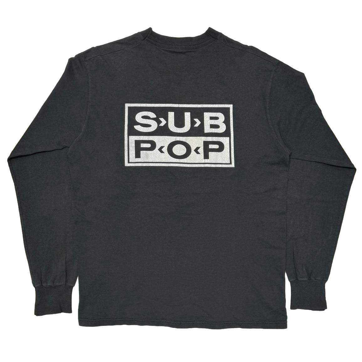 SUB POP NO COMMENT. TEXT LS BLACK FRUIT OF THE LOOM MEDIUM 7674