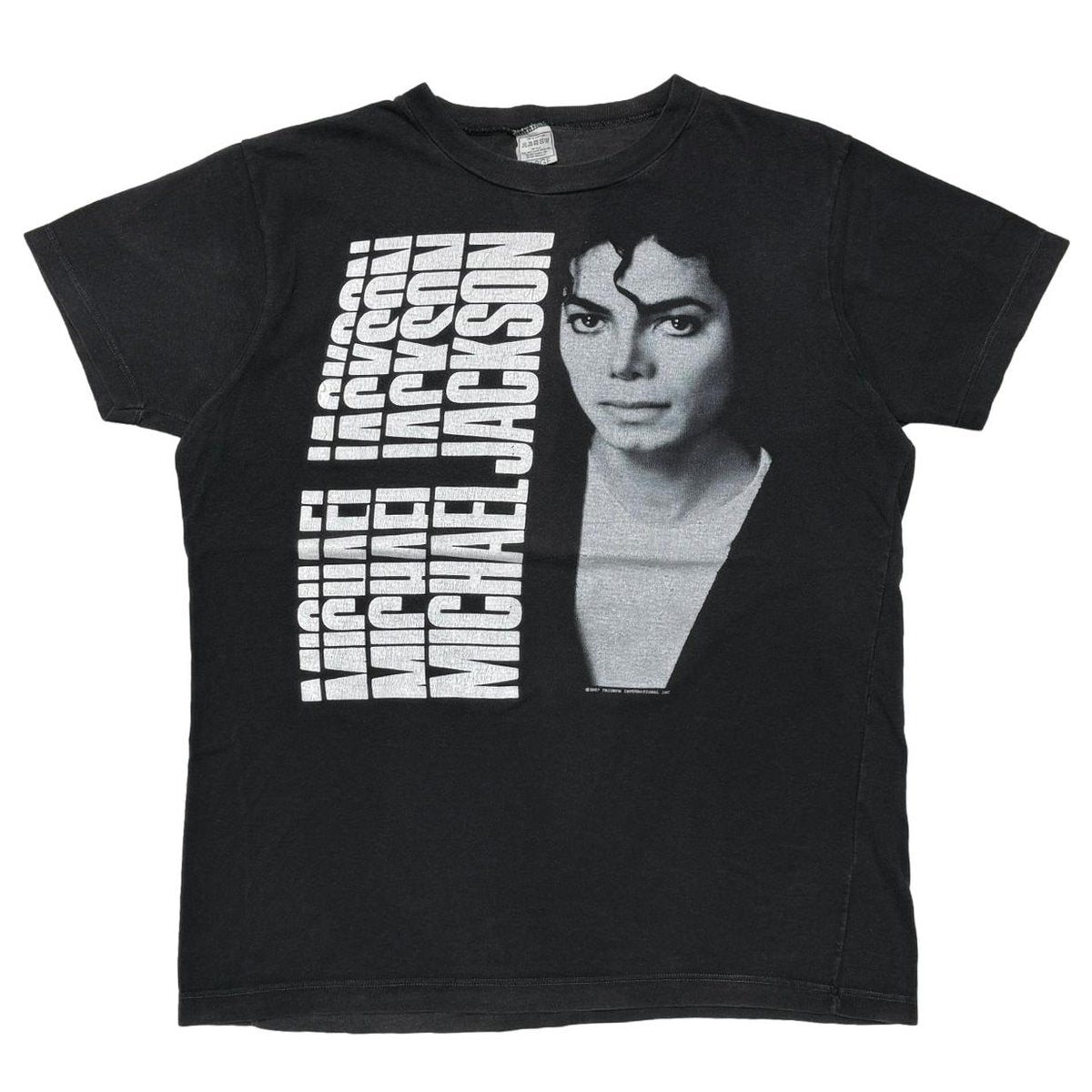 MICHAEL JACKSON COLUMN NAME AND PORTRAIT BLACK LARGE 3652