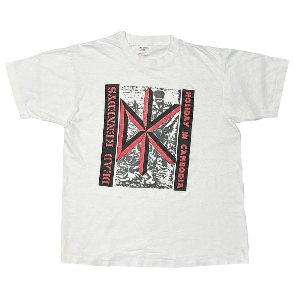 DEAD KENNEDYS HOLIDAY IN CAMBODIA WHITE FRUIT OF THE LOOM XL 5628