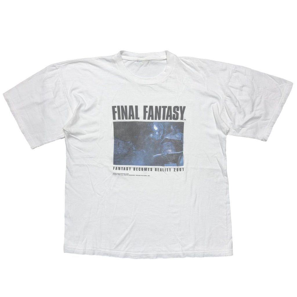 FINAL FANTASY MOVIE PROMO FANTASY BECOMES REALITY 2001 WHITE FITS XL 9041