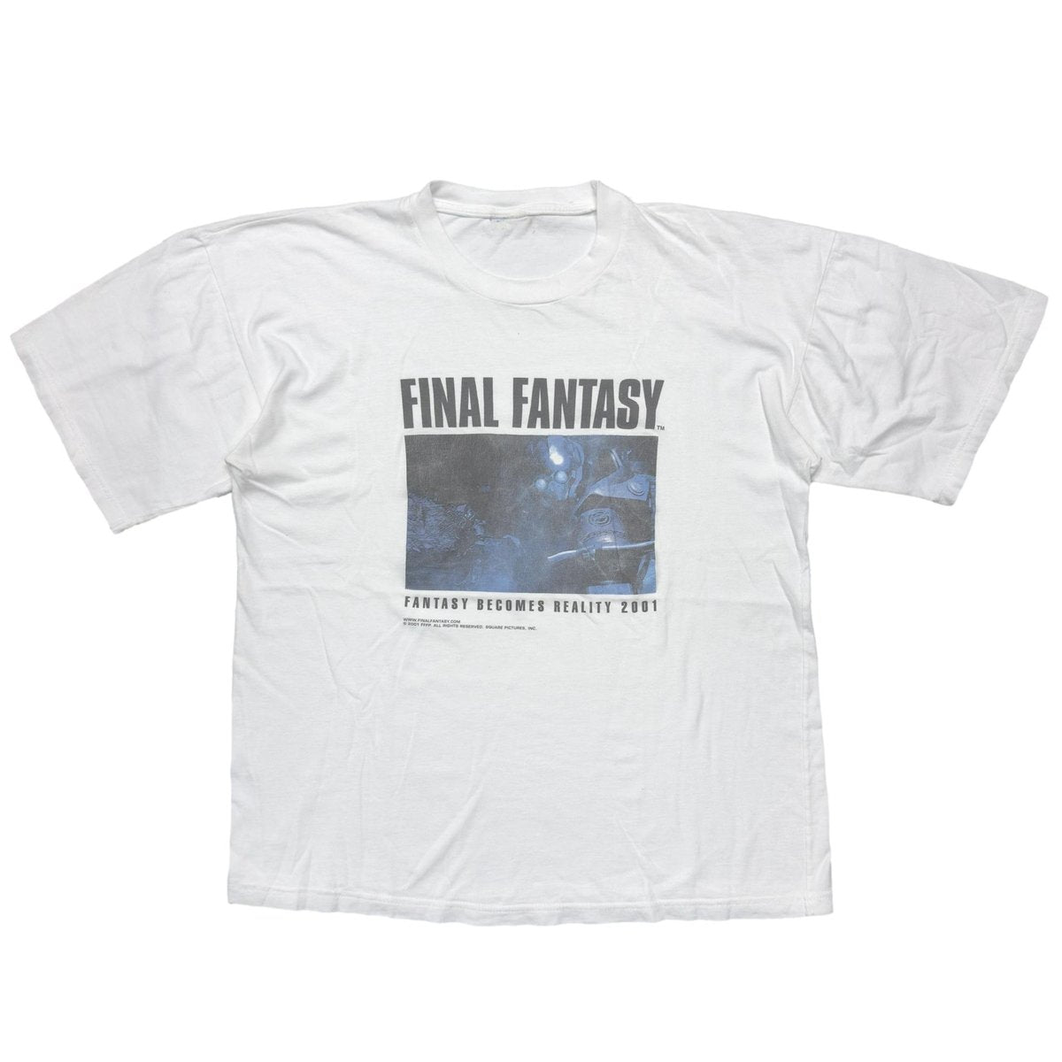 FINAL FANTASY MOVIE PROMO FANTASY BECOMES REALITY 2001 WHITE FITS XL 9041