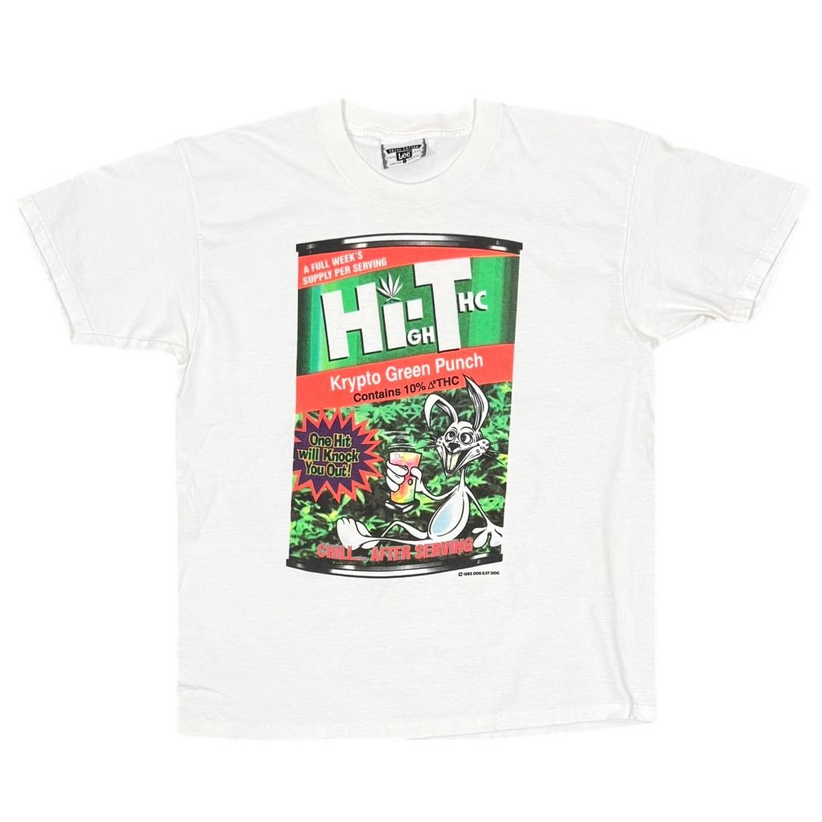 OLD & VINTAGE 1993 HIGH-THC HI-C PARODY WHITE Lee LARGE 7242