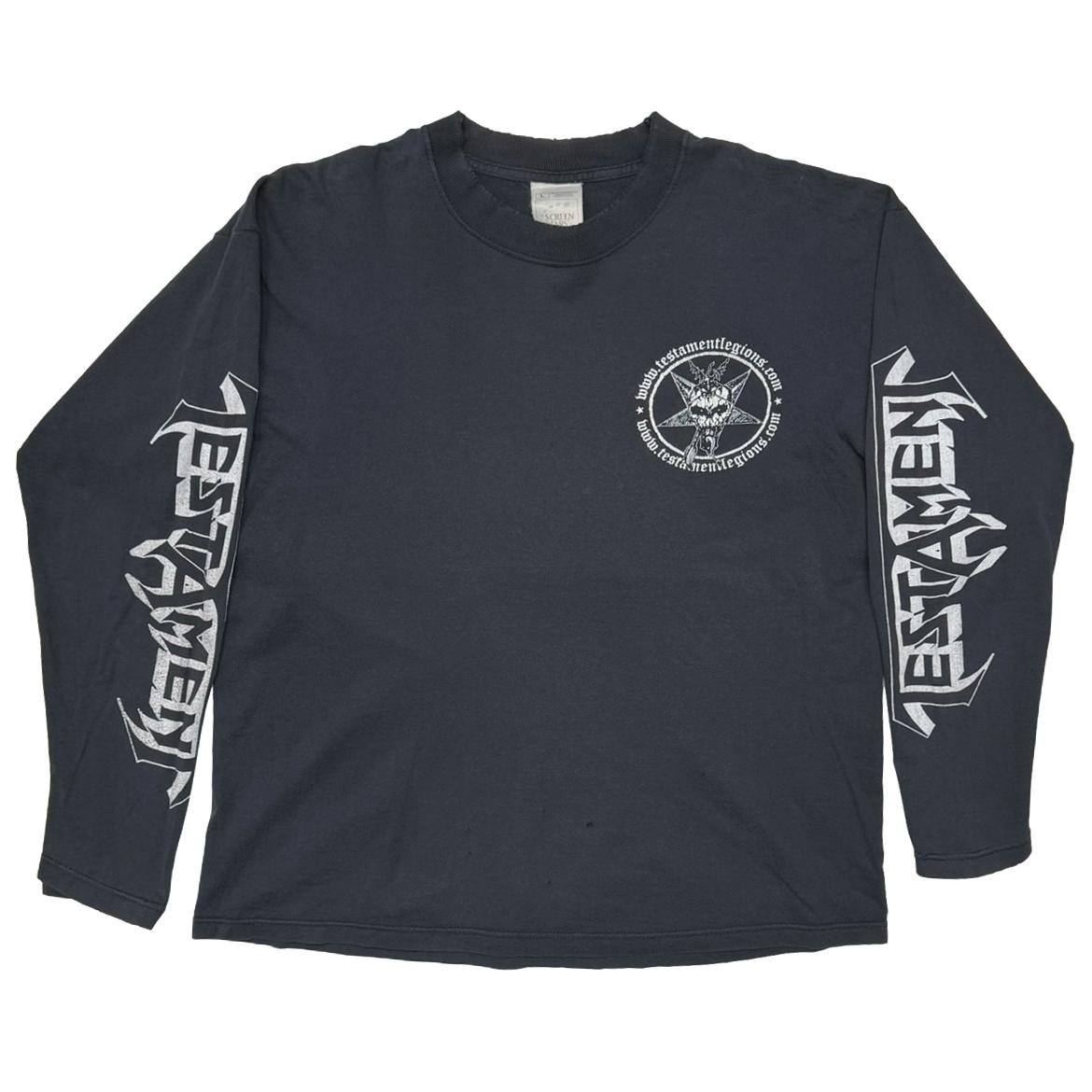 TESTAMENT TESTAMENTLEGIONS.COM LS BLACK SCREEN STARS LARGE 6641