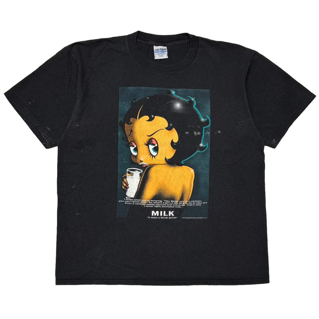 BETTY BOOP got milk ? PARODY BLACK GILDAN XL 1112
