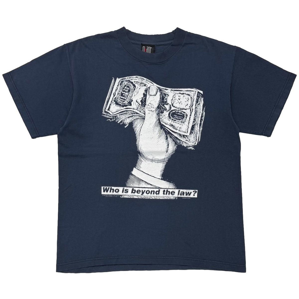 RAGE AGAINST THE MACHINE BARBARA KRUGER MONEY NAVY GIANT FITS LARGE 9999