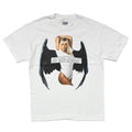 EASY RIDERS IN THE WIND BLACK WING WOMEN WHITE HANES MEDIUM 1666