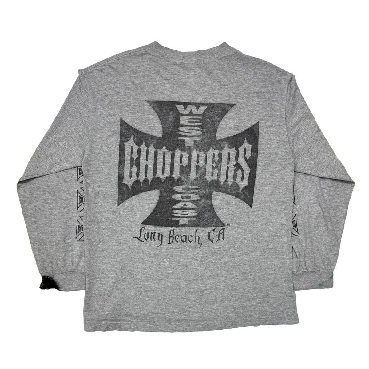 WEST COAST CHOPPERS IRON CROSS LONG BEACH CA LS ASH GREY FITS LARGE 8648