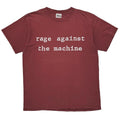 RAGE AGAINST THE MACHINE MOLOTOV FRONT TEXT LOGO BURGANDY TULTEX LARGE 1735